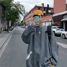 S6013-P35春季圆领卫衣男大码韩版宽松长袖外套男，男装卫衣，电商A040
