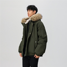 无影墙2数据高质量加厚大毛领工装飞行服棉衣TBMY05-P148，男装棉衣，星座1315