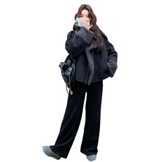 现货羊毛加厚大翻领双面呢羊毛大衣女外套2C325-568P285K418，女装毛呢外套，2C325