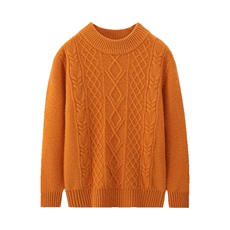 新款百搭加厚前片花，童装儿童羊毛衫，联起羊绒