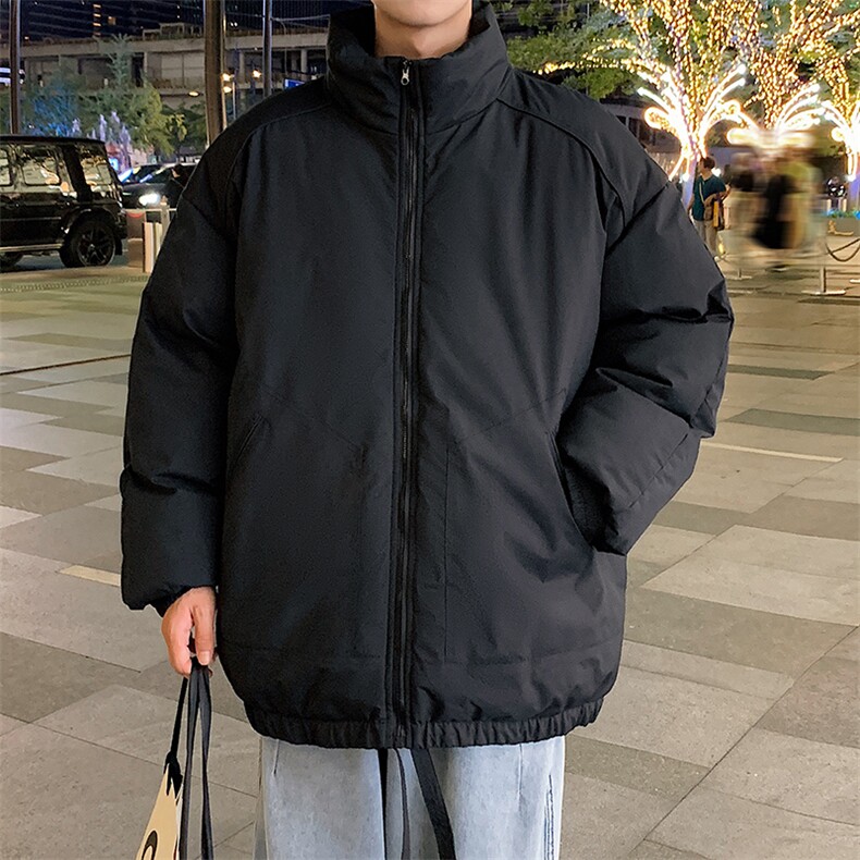 现货冬季美式休闲加厚雪山外套夹克立领纯色三防户外工装棉服,男装夹克,电商A486