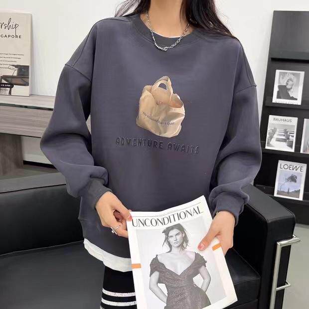 时尚休闲潮流加绒卫衣，女装卫衣/绒衫，泽妤