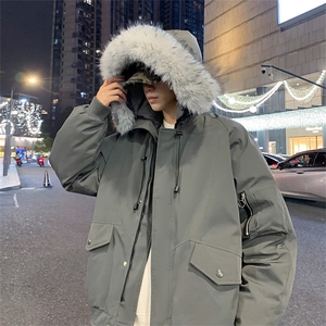美式毛领派克棉服男冬季加厚工装棉衣情侣外套M060-P110 迷彩P115图片