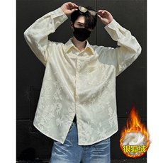 薄款改加绒特批P45无差价冬风高级感保暖衬衣外套男C2540J加绒，男装衬衫，电商A001-1