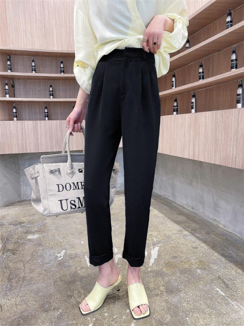 侧小口袋烟管裤，SMLXL，女装，帛糸霓娜