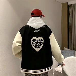 男春季新款双层植绒刺绣卫衣W2057P52图片