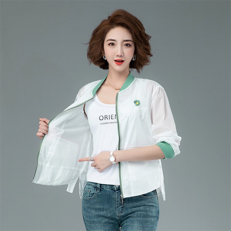 2021年夏季休闲个性气质简约时尚潮流防晒衣薄款,女装短外套,余墨