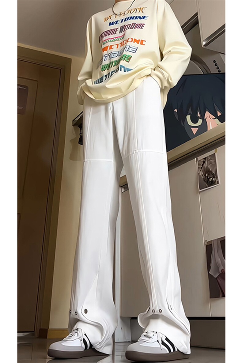 美式高街复古微喇牛仔裤男款春秋显瘦铆钉直筒裤子KZ015P60加绒70,男装牛仔裤,电商B312