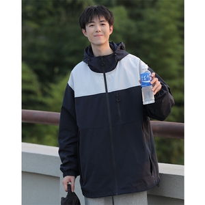 新款港风三合一多口袋宽松时尚港风连帽棉袄外套MY9306 P-130图片