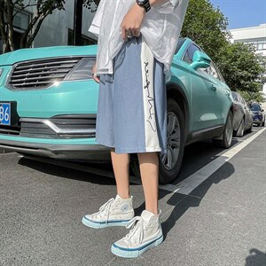 夏季条纹拼接短裤 宽松直筒五分裤DK619 XZ1004-1 P28  控38图片