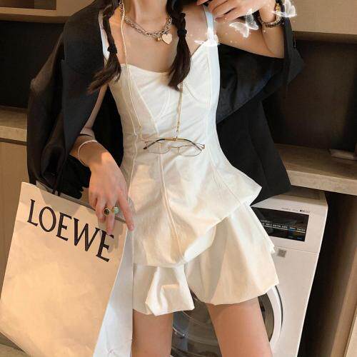 不规则吊带裙，女装背心吊带，XTZ style