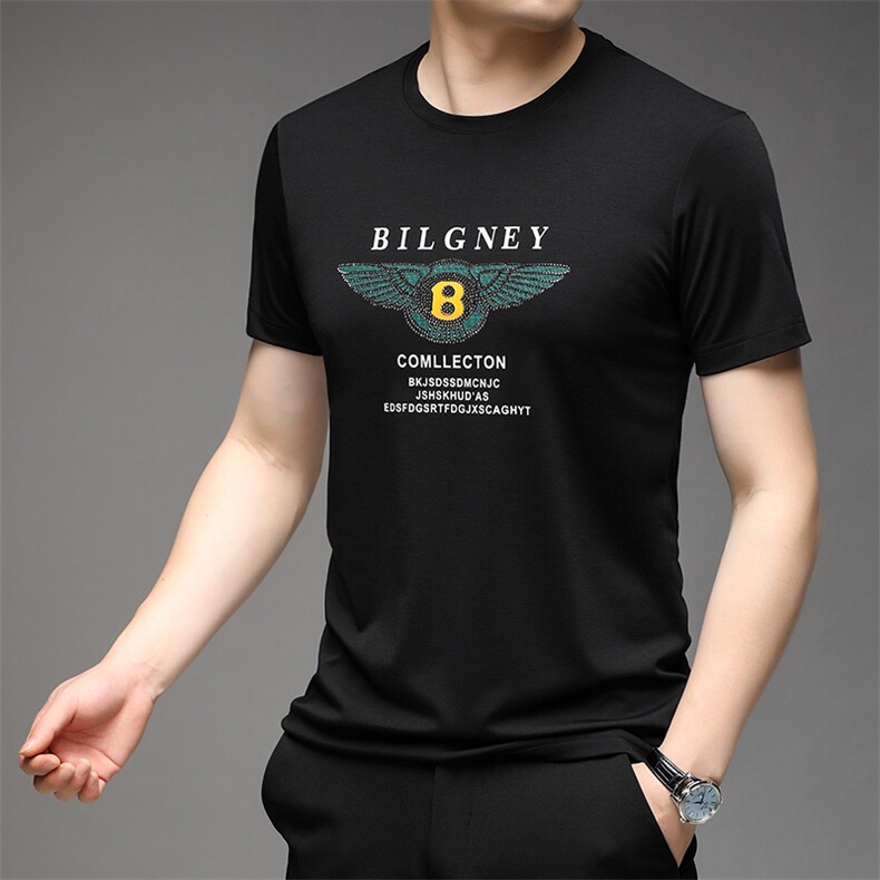 男式2023年夏季新款百搭T恤衫男短袖圆领休闲体恤,男装T恤,电商B360