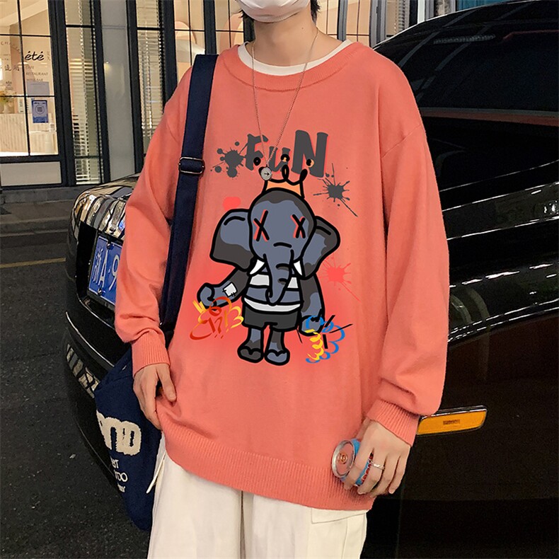 M67221-P45加绒款-P65圆领毛衣男大码针织衫男毛线衣线衫,男装针织衫/毛衣,电商A040