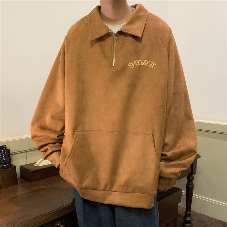 春季新款美式男外套麂皮绒280克全刺绣夹克Y8008P45,男装夹克,星座1116-2