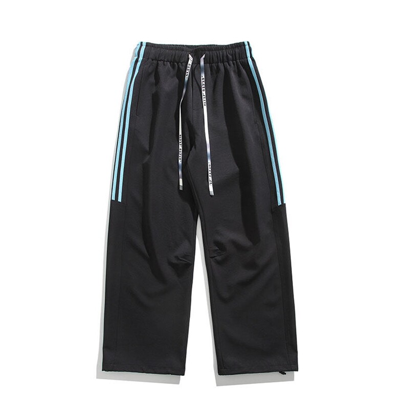 条纹撞色大码三条杠运动裤直筒长裤休闲裤K8592-P30【特价】,女装休闲裤,电商A007