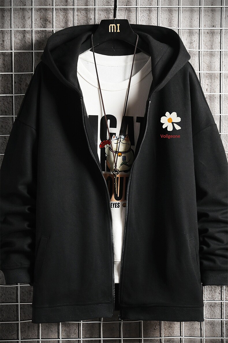 KS21059-P38连帽开衫卫衣男运动外套大码班服网格挂拍,男装卫衣,电商A040A