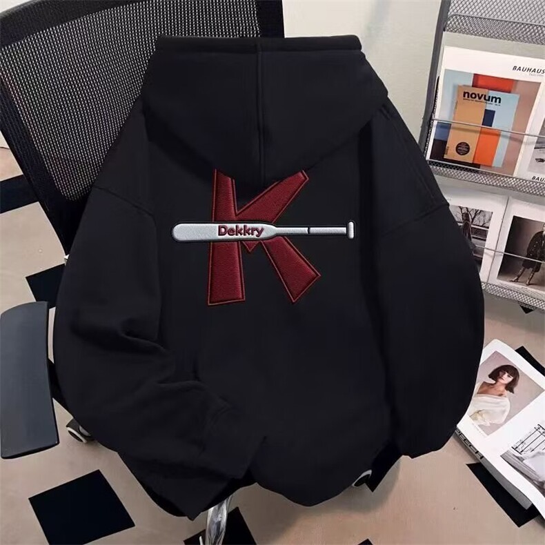 美式创意街头男女秋连帽卫衣小众情侣拼接上衣S565P33,男装卫衣,星座1112-1