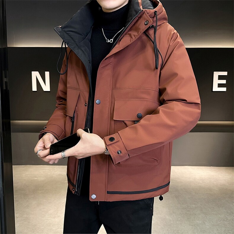 店主风 2025年连帽重工机能潮流帅气保暖羽绒服男YR6032-P215图片