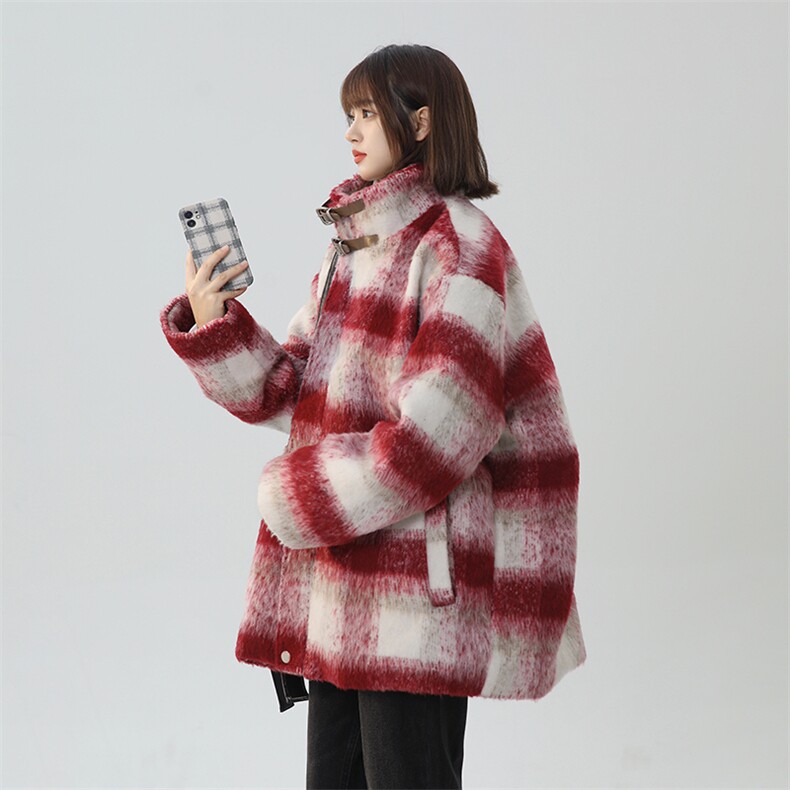 毛呢美式重磅小香风外套秋冬格子棉服高街夹克A170-N905-TP100,男装夹克,电商A170