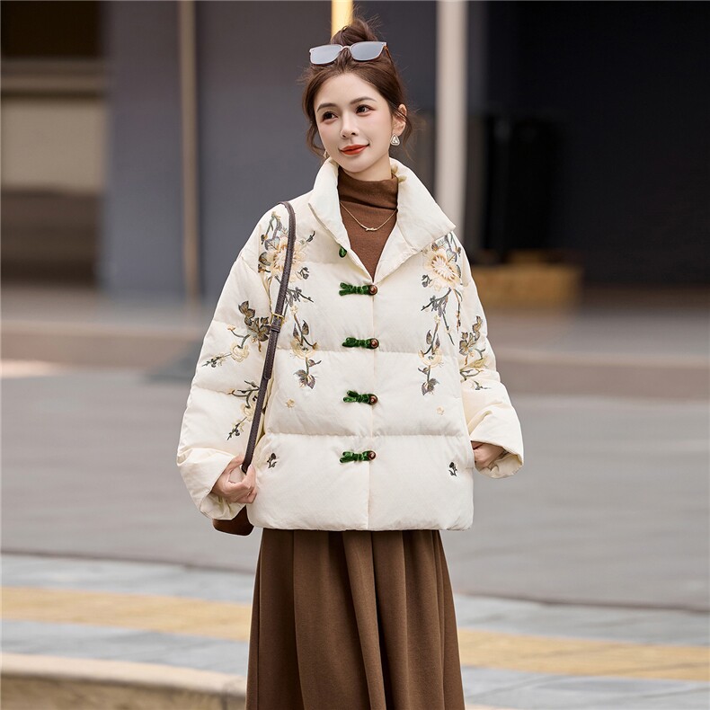 现货新中式羽绒服2025年冬季新款女装,女装羽绒服,关键词