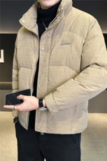 6606-L-4XL-P185标50绒店主风冬季休闲立领满印百搭男士羽绒服，男装羽绒服，电商B255
