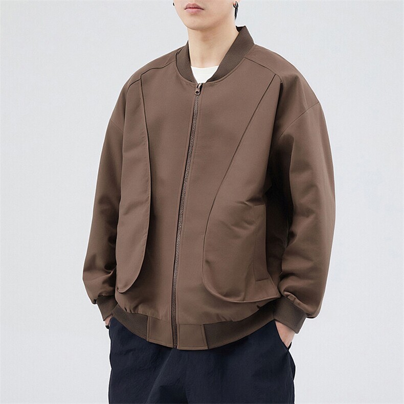 户外夹克男棒球领纯色上衣冲锋衣外套DSA157B-JK7869-P70,男装夹克,电商A157B