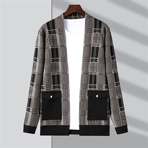 HPN-A010男士2023年秋季新款长袖针织开衫青年休闲外套服装P75图片
