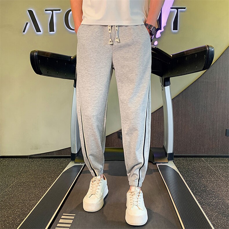 黑色D2105-P58-控79春夏新品抖音阔腿小脚社会小伙运动裤男九分裤,男装休闲裤,电商A108