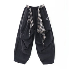 美式嘻哈街舞休闲裤男女秋潮牌叠穿可拆卸拖地裤宽松垂感阔腿长裤，男装休闲裤，星座813-2