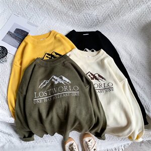 秋 冬chic网红雪山情侣毛衣上衣针织衫保暖时尚毛衣男1018图片