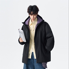 防水防风羽绒服男款冬保暖户外两面穿连帽外套XZ309Y95753P275，男装羽绒服，星座309（原A406）