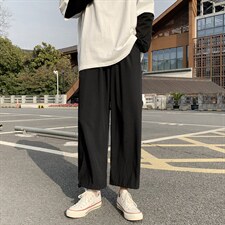 夏清凉裤冰丝顺滑休闲裤简约九分裤2023-特批20图片