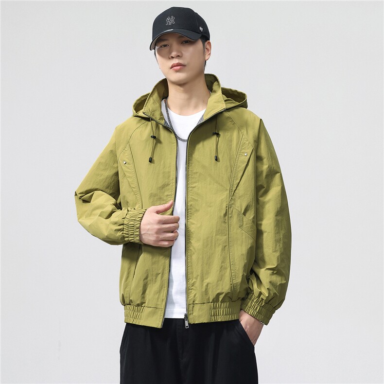 2025款美式三防双面穿时尚有型夹克帽可收立领夹克F0933-105控199,男装夹克,电商D215