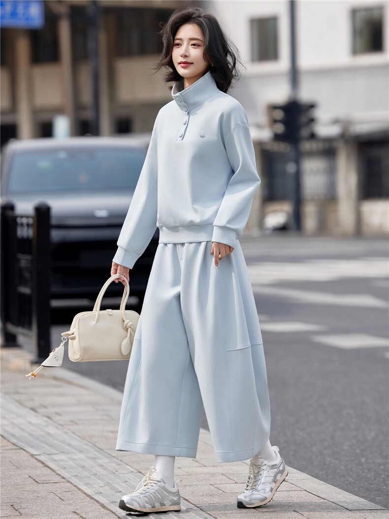 2026春装新款休闲套装阔腿裤时尚显瘦两件套裤,女装套装/套裙,姿萝菲