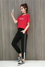 字母2020年夏季套装/套裙九分裤个性韩版修身显瘦舒适甜美，女装套装/套裙，凯瑟曼