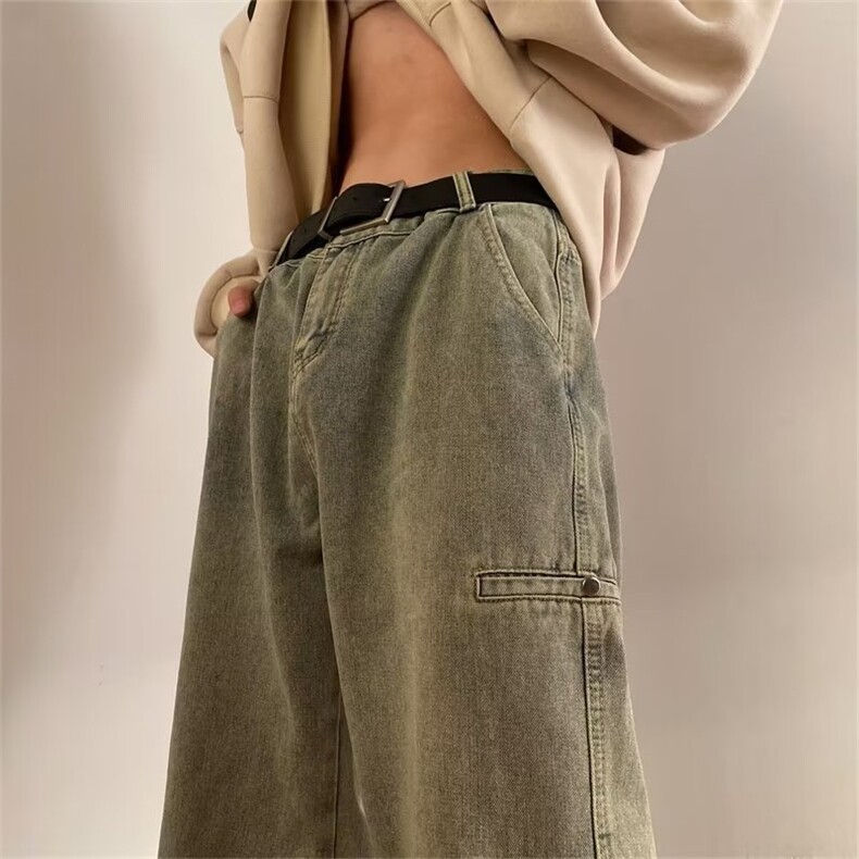 高街牛仔裤男士韩版潮流做旧帅气百搭2024冬季ins长裤RK1995-P43，男装牛仔裤，星座412-2