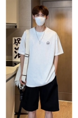 美式重磅做旧印花短袖t恤圆领宽松半袖情侣上衣T3662-特价P28，男装T恤，电商A007