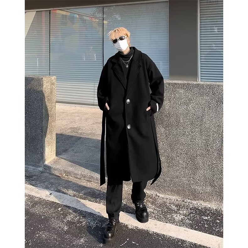 秋冬季新款毛呢大衣男士韩版潮流港风中长款风衣M8150P80,男装毛呢大衣,星座1116-2
