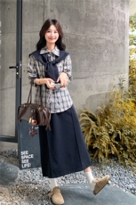 秋装新款！大量！格子衬衣三件套2C133-8971-P160-K228，女装套装/套裙，2C133