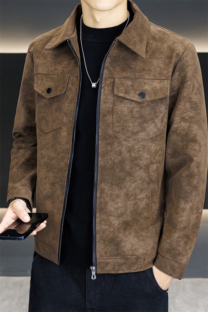 店主风潮流皮衣外套男春秋季复古百搭宽松机车服pu皮夹克潮JK2568,男装夹克,星座301B-1