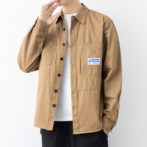 衬衣男新款纯棉工装翻领休闲时尚长袖衬衫XZ310B-3-CY807-P58图片