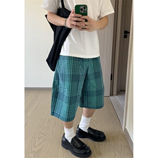 男士夏季五分裤宽松休闲居家薄款格子中青年可外穿沙滩裤KA89，男装休闲裤，星座1116A（原606A-3）
