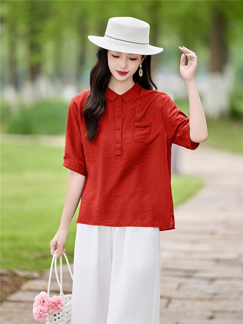 时尚洋气优雅套装女2026夏季新款复古气质衬衫宽松阔腿裤两件套,女装套装/套裙,魅影