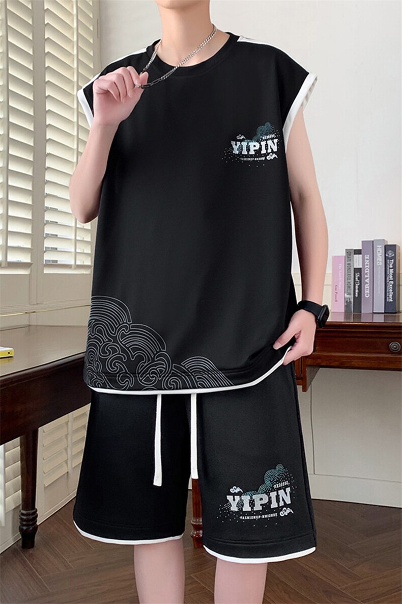 T07-P47控69加肥加大现货夏季美式男士休闲运动套,男装休闲套装,星座209