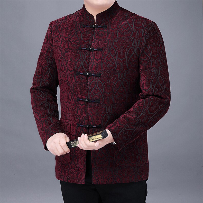 DH005-2023钱塘2020-2新款男士时尚休闲风唐装上衣高品质P173,男装民族服装,钱塘207-2