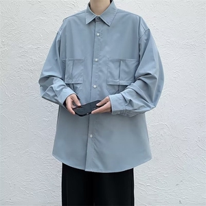 男士衬衫2023春秋季宽松百搭工装上衣男青年休闲外套CS0072-P35图片