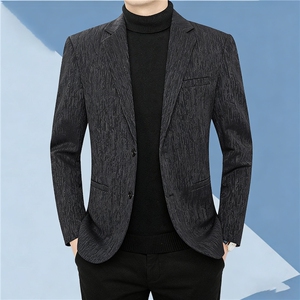 西装外套男2026春季新款中年单件商务休闲上衣西服爸爸装YZ08-P80图片