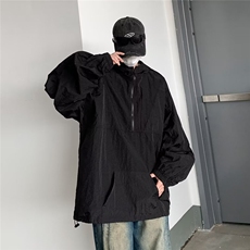 夏季防晒衣男半拉链连帽宽松休闲防晒服户外透气外套W5771-P36，男装防晒衣，星座412-2
