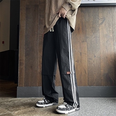 潮流ins直筒裤潮学院风运动裤高街vibe风休闲长裤男K7318-P35，男装休闲裤，星座512-3