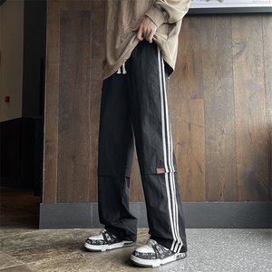 潮流ins直筒裤潮学院风运动裤高街vibe风休闲长裤男 K7318-P35图片